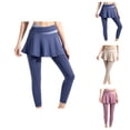 thumbnail image 1 of Tennis Skirt Leggings for Women High Waist 2 in 1 Skirted Pants Pickleball Clothing with Pockets Athletic Sportswear for Training, 1 of 5