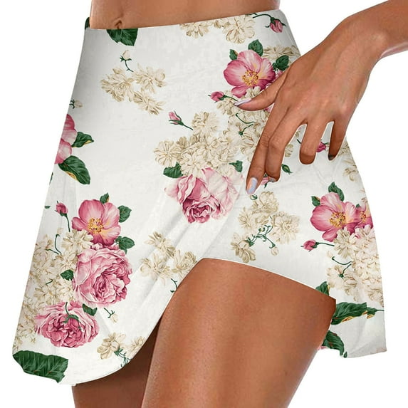 Tennis Skirt for Women with Pockets Shorts High Waisted Seamless Golf Skorts Athletic Workout Cheerleading Skirts Yoga Pants