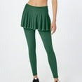 thumbnail image 1 of Tennis Skirted Leggings for Women Active Skort Athletic Ruffle Pleated Golf Mini Skirt Leggings Green XL, 1 of 6