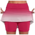 thumbnail image 1 of Tennis Skirts for Women Built-In Gradient Color Running Skorts with Pockets Tummy Control Slim Fit Summer Shorts for Women 2025,Hot Pink,5XL, 1 of 6