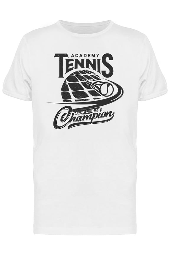 Tennis Sport Academy Design T-Shirt Men -Image by Shutterstock, Male 3X-Large