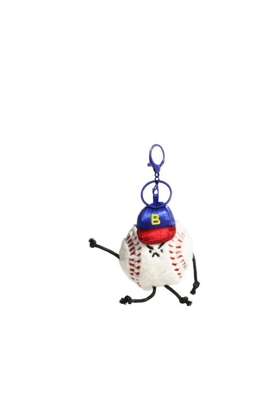 Tennis Sports Mini Backpack Charm Keychain - Cute Polyester Plush Toy Car Pendant Accessory White 4.7 Inch