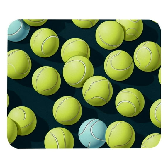 Tennis Square Gaming Mousepad Desk Mat Non-Slip Rubber Bottom Printed 8.3x9.8 Inch Suitable for Office and Gaming