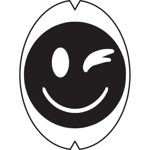Tennis Stencil by Racquet Art - Winking Smiley Face - Click for other images