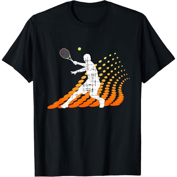 Tennis T-Shirt Team Player Vintage Distressed Sports Tee men and women can wear, black, white, gifts