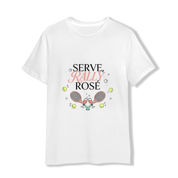 Tennis T-shirt Women's Tennis Club Short Sleeve Serve Rally Rose Tees Pretty T Shirt Cool Tennis Novelty for Women Girls Tennis Lover Player