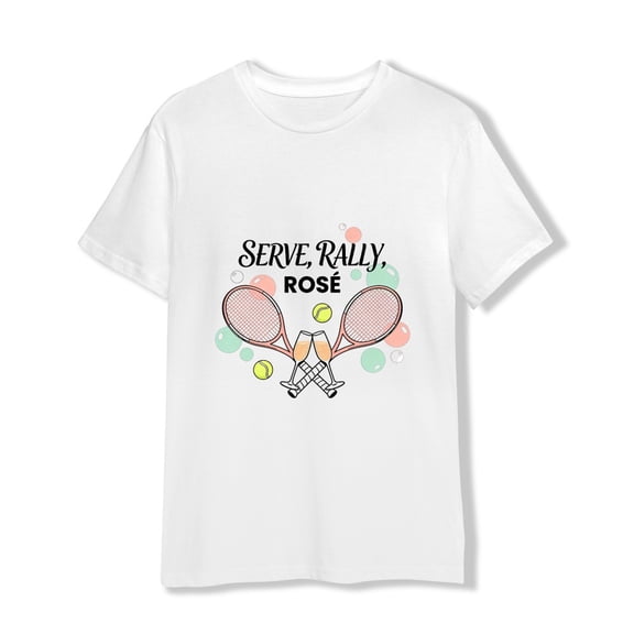 Tennis T-shirt Women's Tennis Club Short Sleeve Serve Rally Rose Tees Pretty T Shirt Cool Tennis Novelty for Women Girls Tennis Lover Player