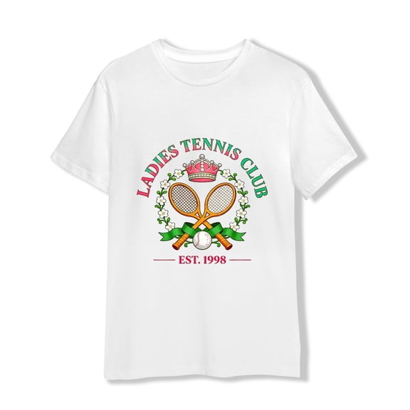 Tennis T-shirt Women's Tennis Club Short Sleeve Serve Rally Rose Tees Pretty T Shirt Cool Tennis Novelty for Women Girls Tennis Lover Player