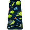 Tennis TPE Workout Mat for Yoga & Exercise OdorFree Extra Large