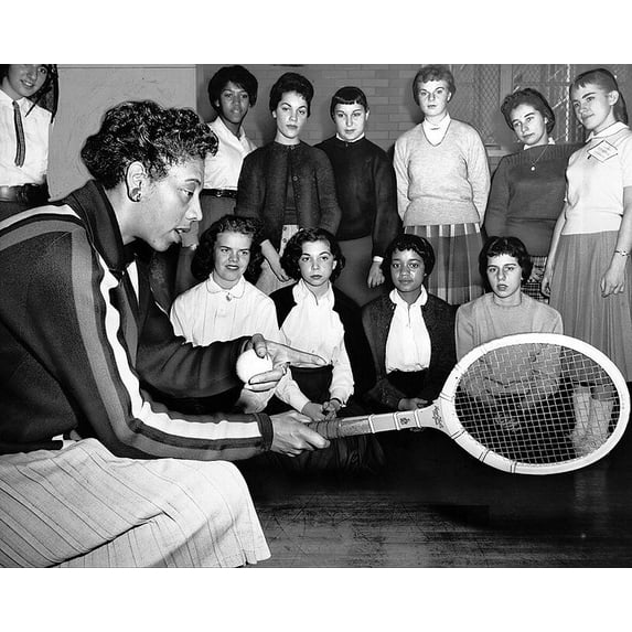 Tennis Talk Althea Gibson with Students Style A 24x36 Inch Tennis Talk Althea Gibson with Students Style A 24x36 Inch