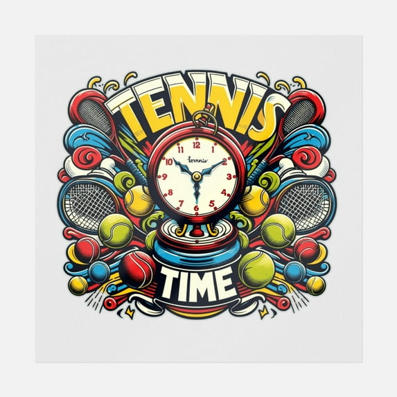Tennis Time Retro Art Transfer