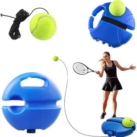 Tennis Trainer Rebound Ball Set, Portable Solo Practice Reaction Kit with Base, Balls & Elastic Ropes - Self Training Tool for All Ages