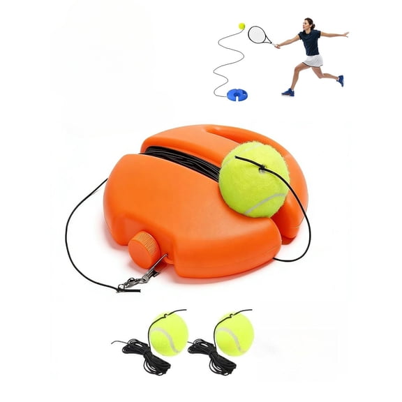 Tennis Trainer Rebound Ball With 1/2/3 String Balls, Portable Training Equipment For Solo Tennis Practice, Heavy Duty Base For Everyone