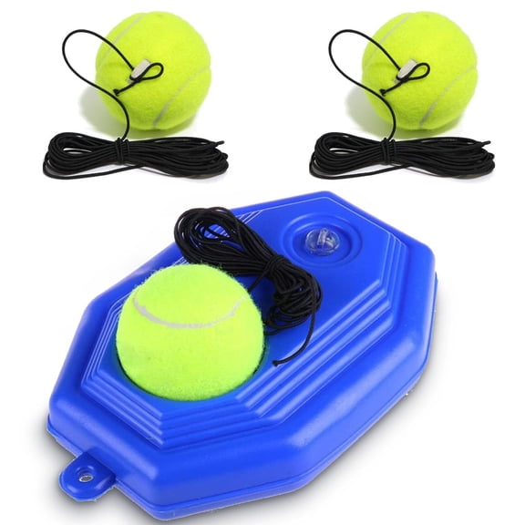 Tennis Trainer Rebound Ball with Baseboard & String - Solo Practice for Backyard, Garage, Court - Ideal for Adult, Beginner