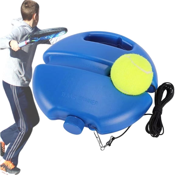 Tennis Trainer Rebounder Baseboard with String Ball, Solo Practice Equipment, Portable Self Training Gear in Court, Beginner Workout Gifts(Q)