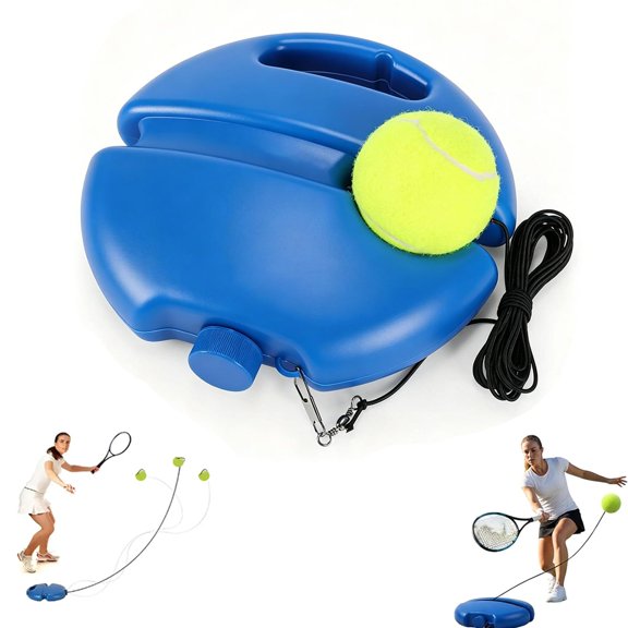 Tennis Trainer Rebounder with Weighted Base, Tennis Ball Training Baseboard and High Elasticity Cord, Portable Tenniss Trainer Ball with String