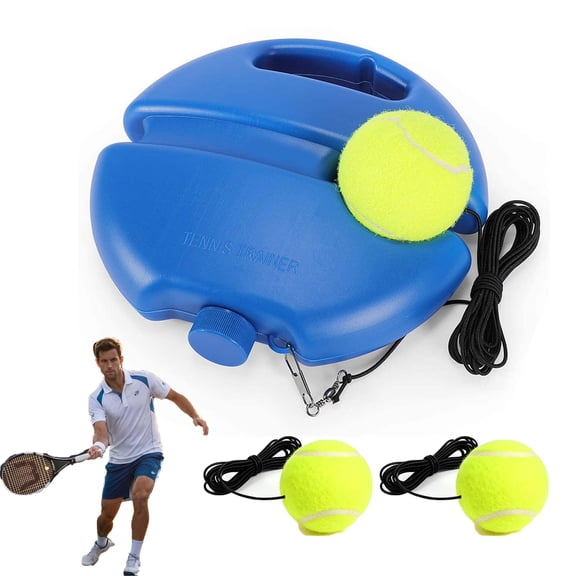 Tennis Trainer, Solo Rebound Ball with String, Self Tennis Practice Training Tool for Adults Beginners, Comes with 2 Elastic String Balls