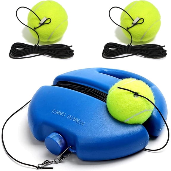 Tennis Training Rebound Ball with Base and String, Portable Solo Practice Tennis Trainer for Backyard and Outdoor Use
