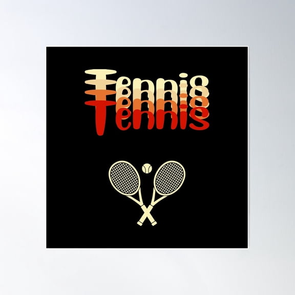 Tennis Vintage Poster Wall Art, Modern Wall Decor For Living Room Bedroom, 12x18 UNFRAMED