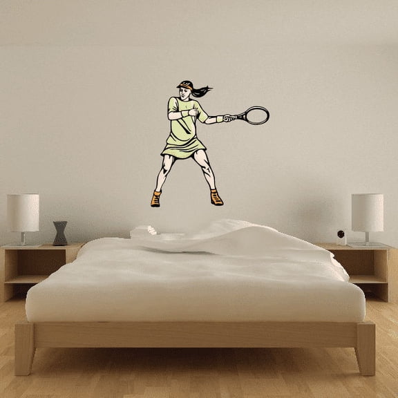 Tennis Wall Decal - Vinyl Sticker - Car Sticker - Die Cut Sticker - CDSCOLOR070 - 36 Inches