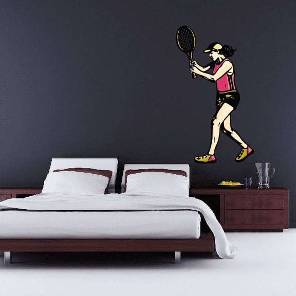 Tennis Wall Decal - Vinyl Sticker - Car Sticker - Die Cut Sticker - CDSCOLOR074 - 36 Inches