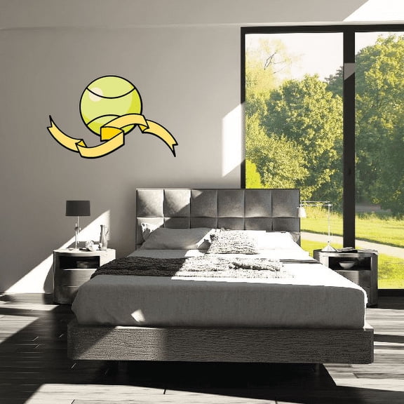 Tennis Wall Decal - Vinyl Sticker - Car Sticker - Die Cut Sticker - CDSCOLOR084 - 36 Inches