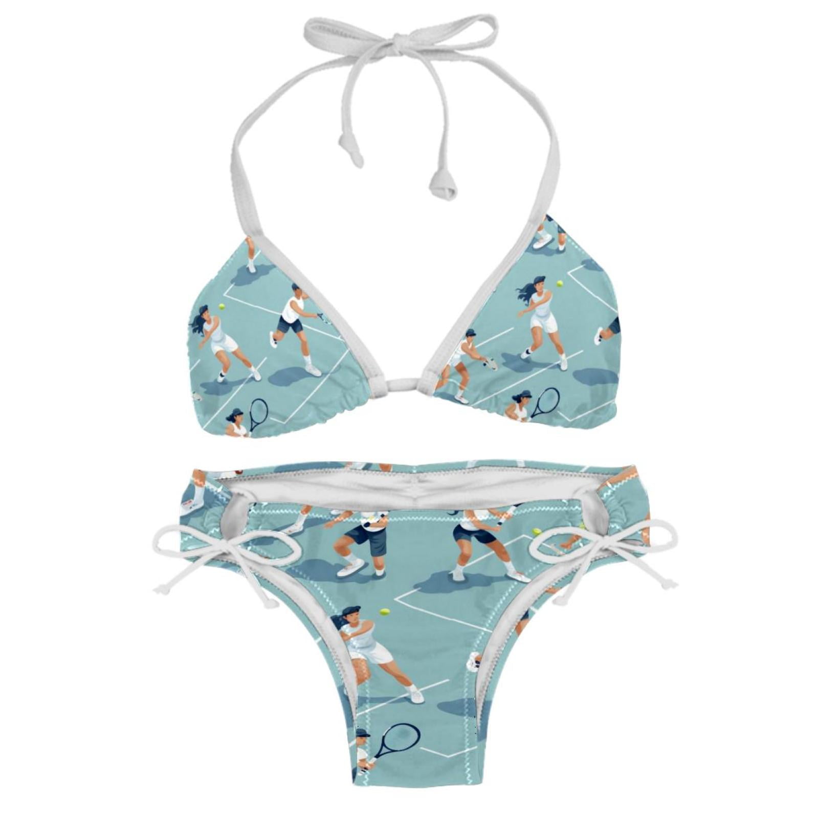 Tennis Women's Swimwear Bikini Set with Detachable Sponge and ...