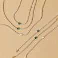 thumbnail image 1 of Tennis Zircon Necklace Emerald Simple Style, 1 of 2