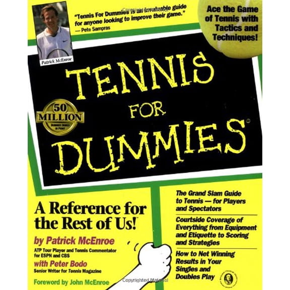 Pre-Owned Tennis for Dummies (Paperback) by Patrick McEnroe, Peter Bodo, John McEnroe