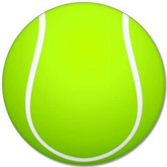 Tennis sport ball car bumper sticker 4" x 4"