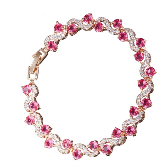 Tennis with Shimmering Cubic Zirconia Stone Adjustable Wristband Jewelry For Women Bride Party Accessory
