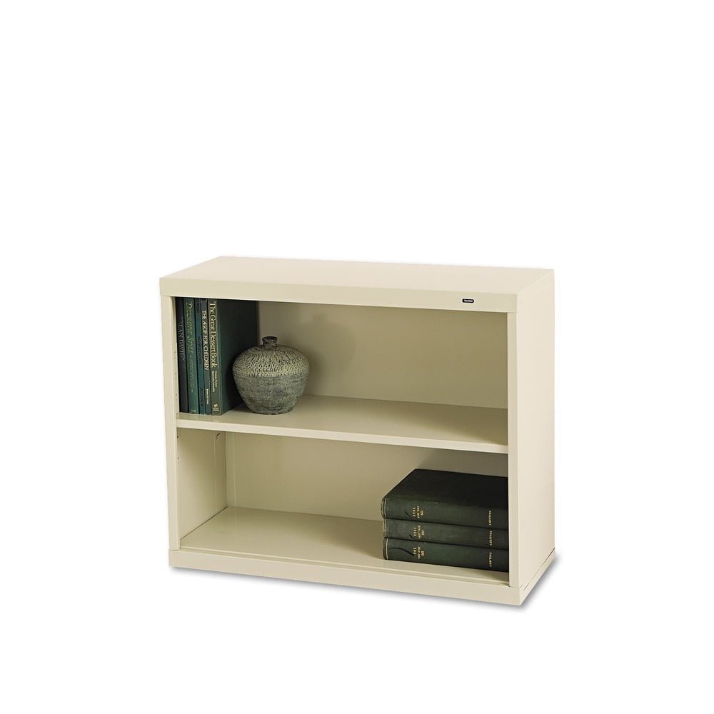 Putty Adjustable Metal Two-Shelf Bookcase, 34.5" x 13.5" x 28"