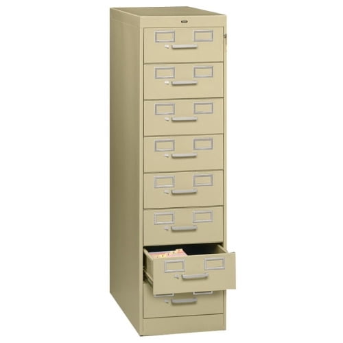 Tennsco Card Files & Media Storage 8Drawer 15" x 28" x 52.4