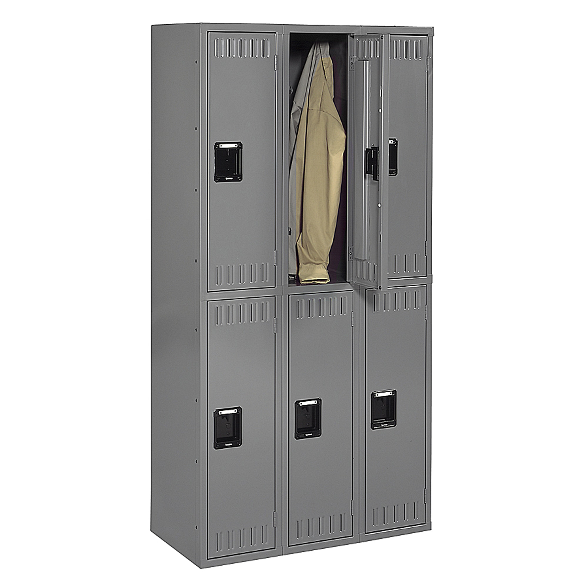 Tennsco Double Tier Locker, Triple Stack, 36"W x 18"D x 72"H - image 1 of 2