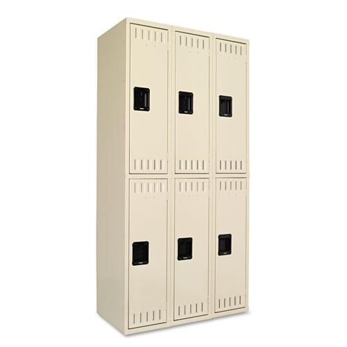 Tennsco Double Tier Locker, Triple Stack, 36"W x 18"D x 72"H