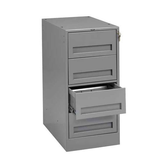 Tennsco Drawer Pedestal,15 W x 24 D x 32 H,Gray MD-1524 MED GREY