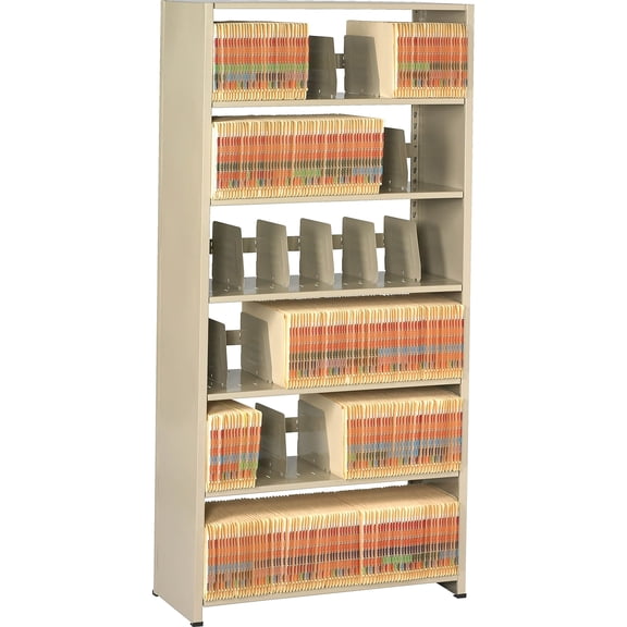 Tennsco Imperial Open Starter Shelving Unit Supports 400 lb. Sand 76"H x 36"W x 15"D (TNN-1576PCSD)