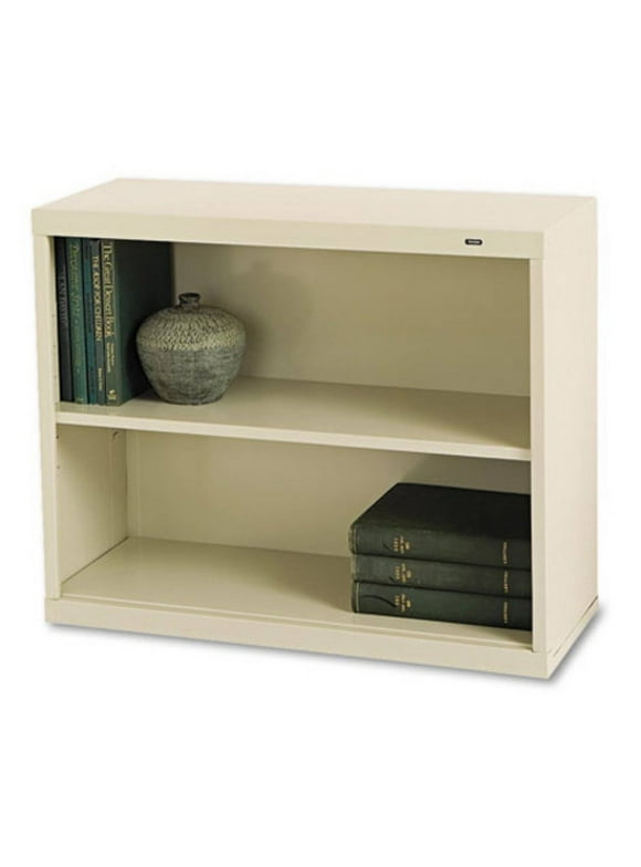 Tennsco Metal Bookcase, Two-Shelf, 34.5w x 13.5d x 28h, Putty