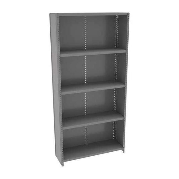 Metal Shelving Unit, 12"D x 36"W x 75"H, 4 Shelves, Carbon Steel