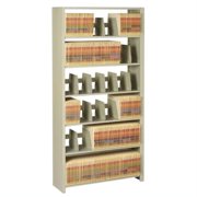 Tennsco Starter Shelf 48" x 12" x 88" - 7 x Shelfves - Letter - 400 lb Load Capacity - Sand - Steel - Recycled - Assembly Required