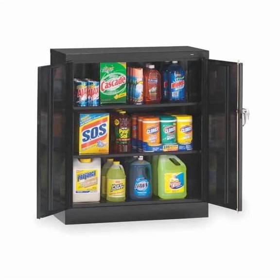 Tennsco Storage Cabinet,42"x36"x18",Black,2Shlv 4218BK