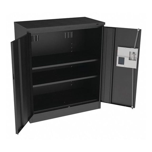 Tennsco Storage Cabinet,42"x36"x18",Black,2Shlv 4218ELBK