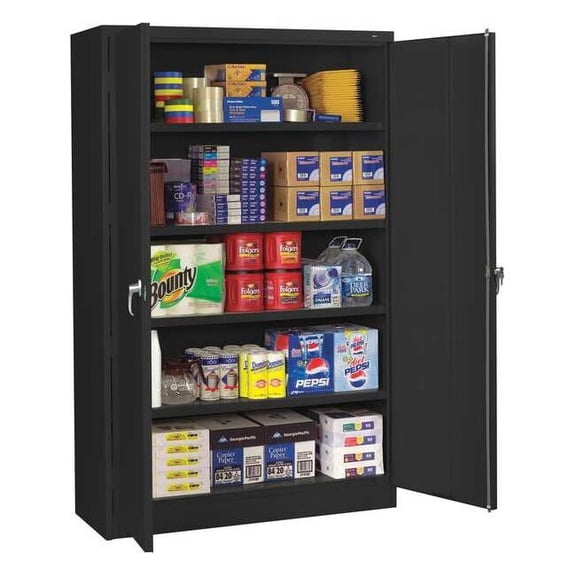 Tennsco Storage Cabinet,78"x48"x24",Black,4Shlv J2478SUBK