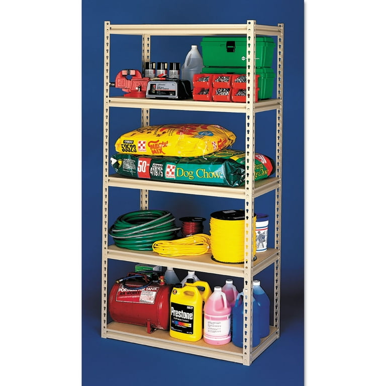 Stur-D-Stor Shelving, Five-Shelf, 36.5w x 18.5d x 72h, Sand Stur-D-Stor Shelving, Five-Shelf, 36.5w x 18.5d x 72h, Sand