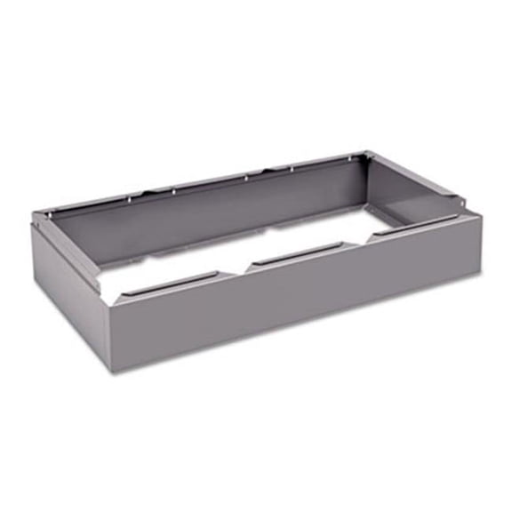 Tennsco Three Wide Closed Locker Base 36w x 18d x 6h Medium Gray