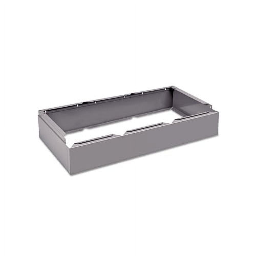 Three Wide Closed Locker Base, 36w x 18d x 6h, Medium Gray Three Wide Closed Locker Base, 36w x 18d x 6h, Medium Gray