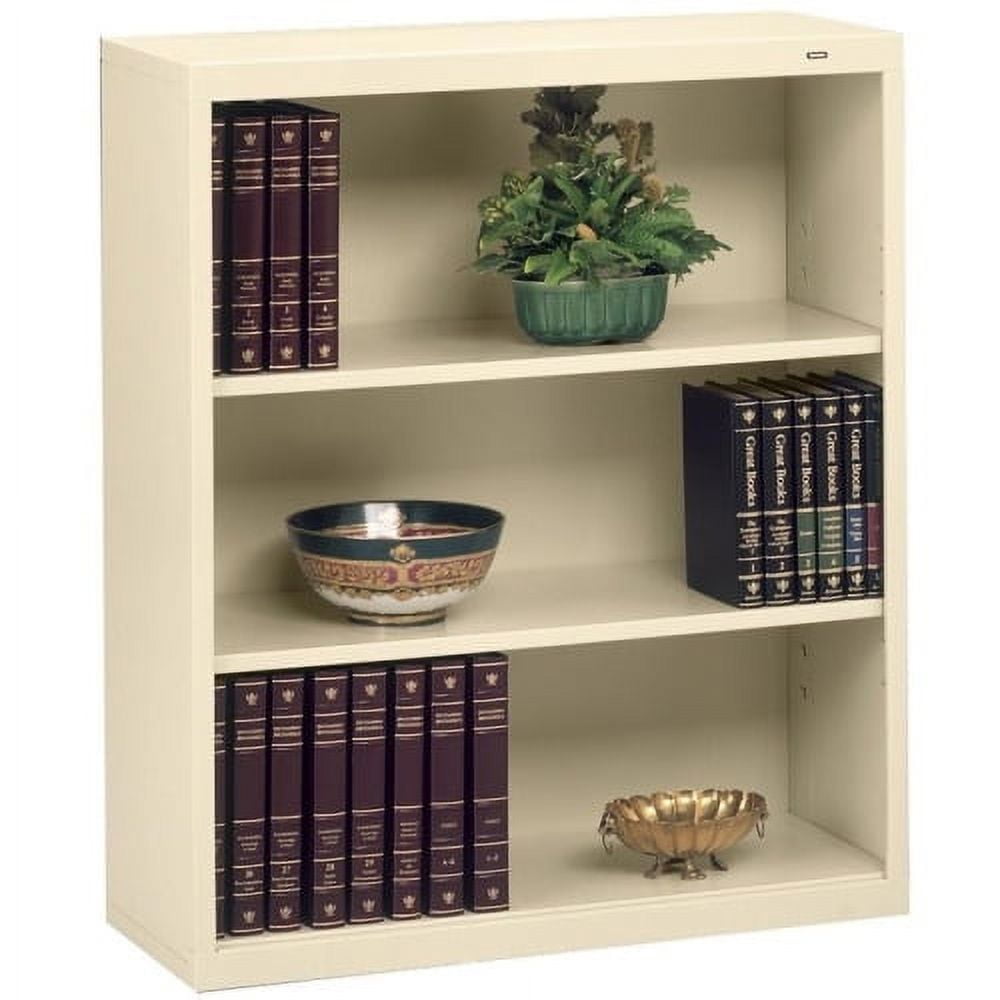 Putty Steel Adjustable 3-Shelf Welded Bookcase 34.5" x 40"