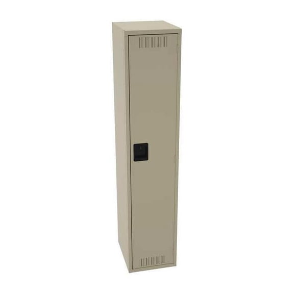 Wardrobe Locker, 15 in W, 18 in D, 72 in H, (1) Tier, (1) Wide, Sand