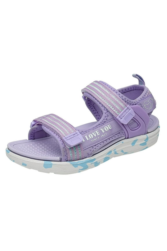 Boys Girls Sandals Open-Toe Summer Outdoor Unisex Child Sport Sandals Athletic Lightweight(Toddler/Little Kid/Big Kid) for 4,Purple