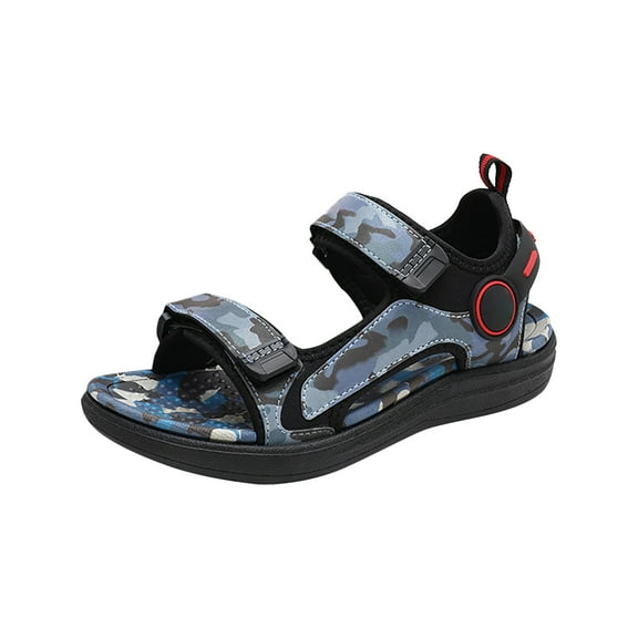 Tennyeal Toddler Boys Sandals Boys Water Sandals Outdoor Hiking Adjustable Strap Sport Sandals Sneakers Shoes for US 13.5,Blue